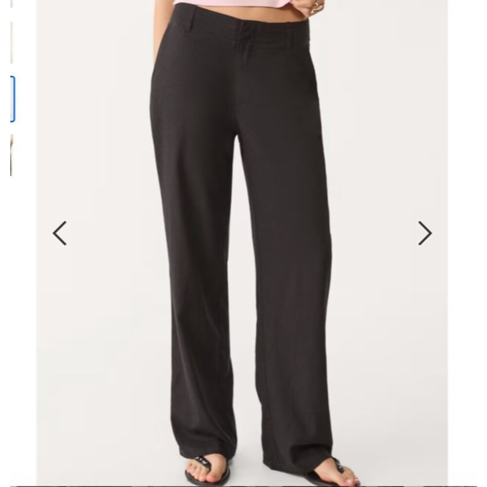 NWT Linen Straight Leg Pants 2 Lagenlook Scandi Girl Coastal Capsule Culottes